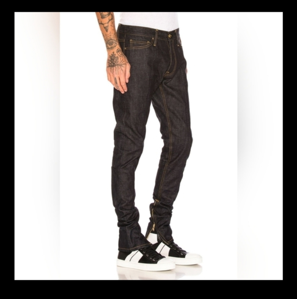 Fear of god Men's Raw Denim ss25 Brand New Crease  Jeans nwot rare 30w zip ankle